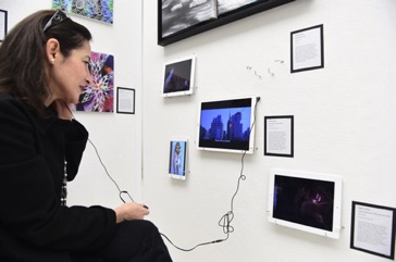 video and lense-based art iPad display